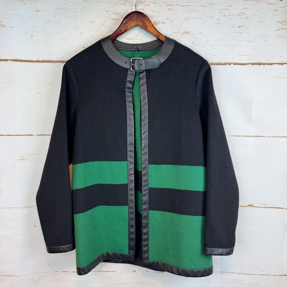 Ralph Lauren | Wool and Leather Coat, S - Picture 2 of 10